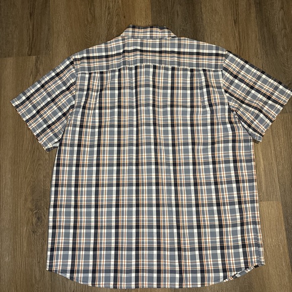 Carhartt Shirt Lot Of 2 Men XL Red Blue Plaid Relaxed Fit Short Sleeve Button Up - Picture 8 of 12